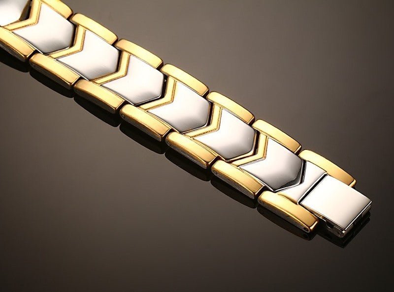 Gold Double Row Magnet Bracelet - Elysian Bijoux
