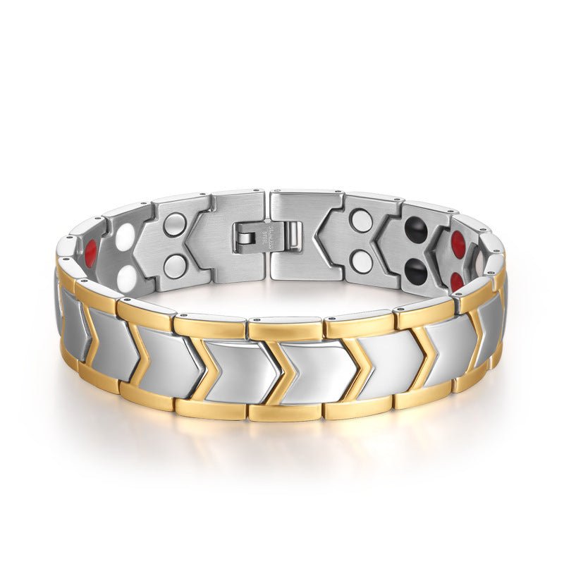 Gold Double Row Magnet Bracelet - Elysian Bijoux