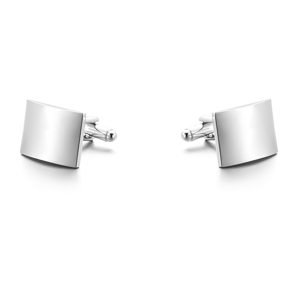 High Quality Plain Glossy Cufflinks – French Western - Style Elegance - Elysian Bijoux