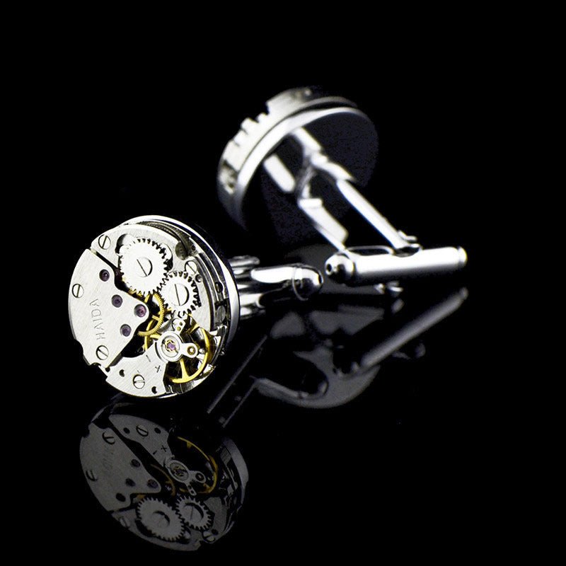 Mechanical Movement French Shirt Cufflinks - Elysian Bijoux