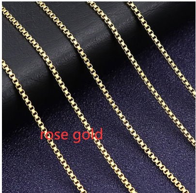 Men’s Long Geometric Alloy Necklace – Classic Gold & Silver Chains - Elysian Bijoux