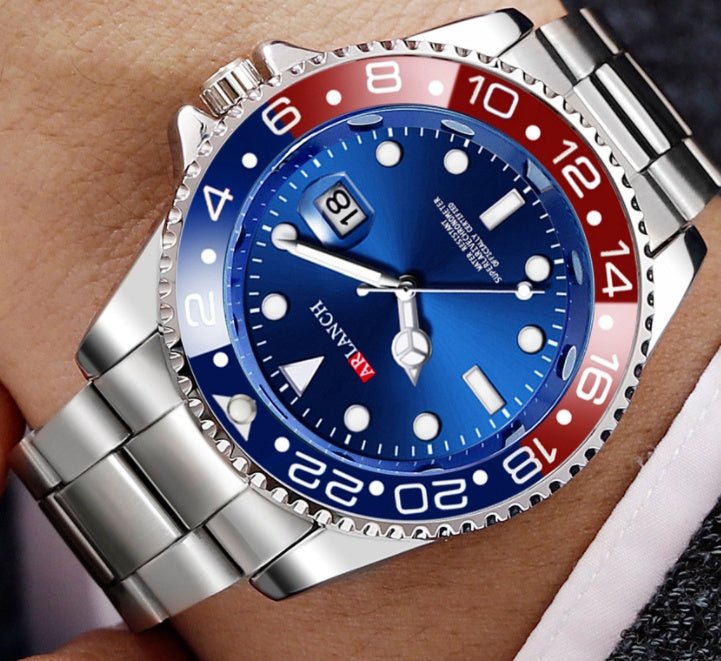 Men’s Sports & Leisure Stainless Steel Quartz Watch – Water Resistant - Elysian Bijoux