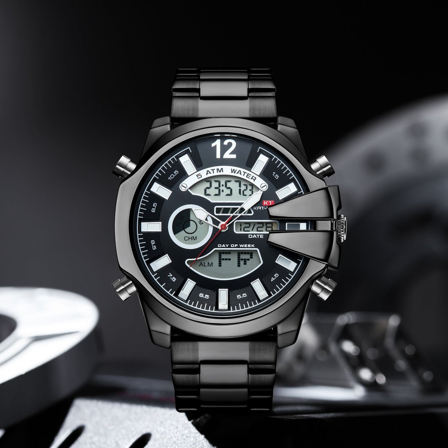 Men’s Sports & Leisure Stainless Steel Quartz Watch – Water Resistant - Elysian Bijoux