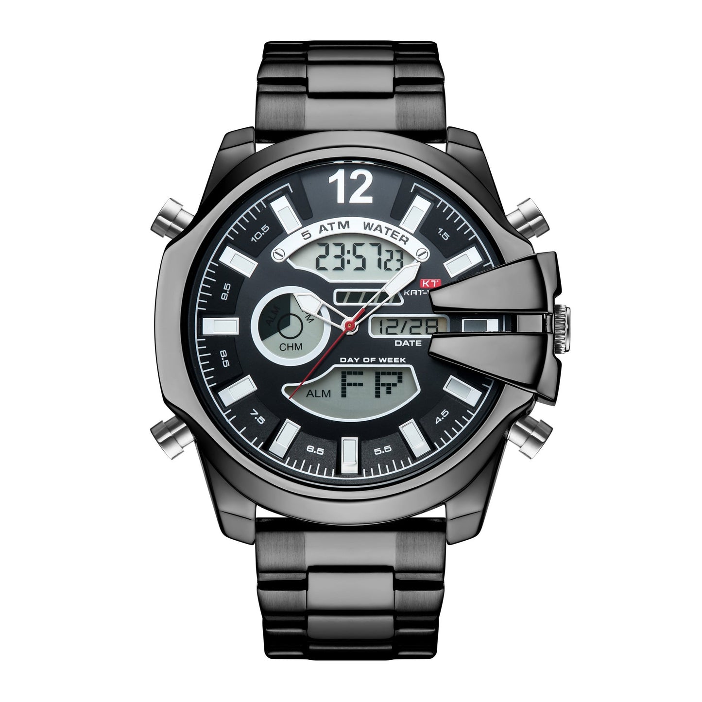 Men’s Sports & Leisure Stainless Steel Quartz Watch – Water Resistant - Elysian Bijoux