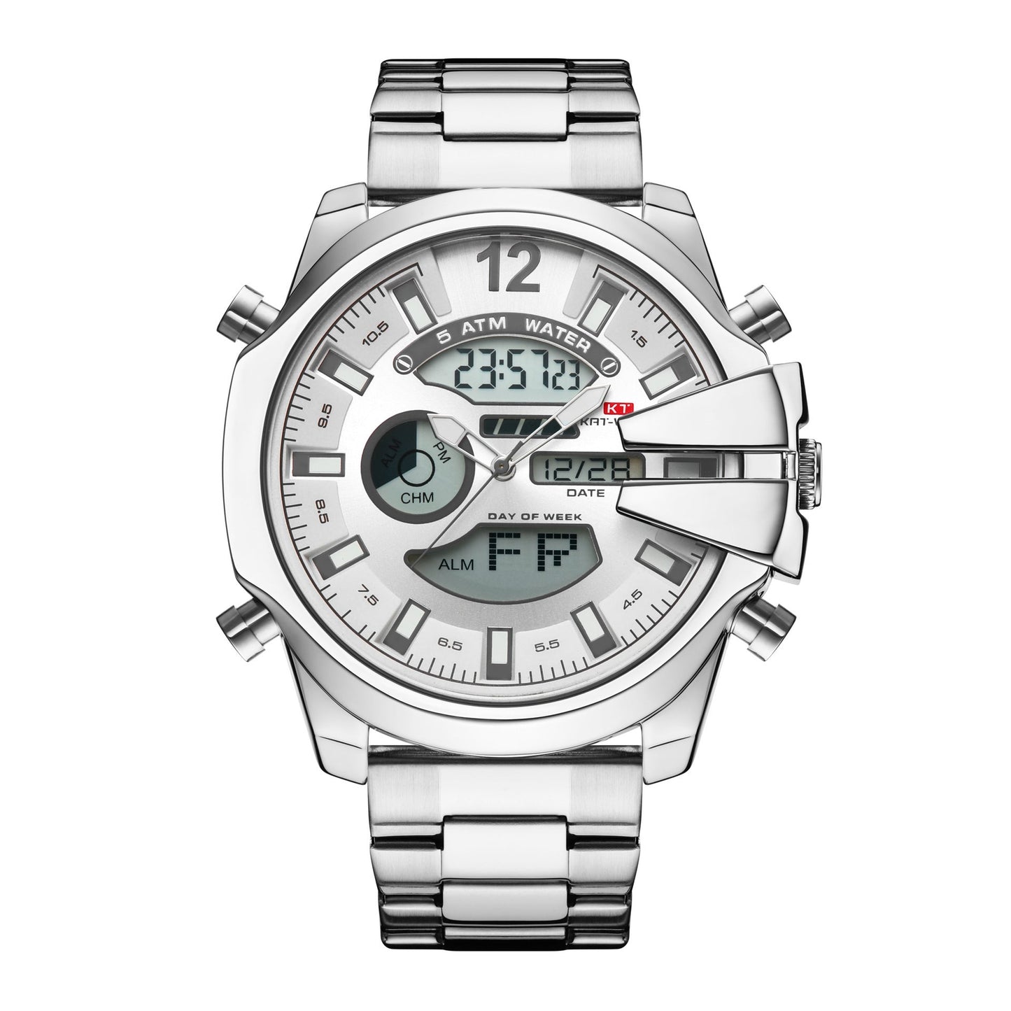 Men’s Sports & Leisure Stainless Steel Quartz Watch – Water Resistant - Elysian Bijoux