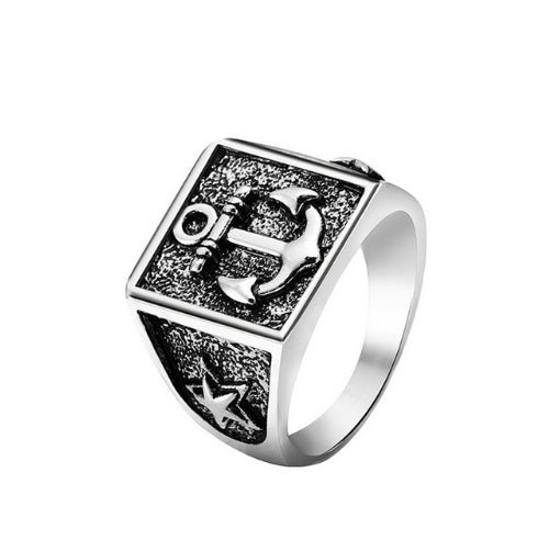 New Arrival King & Queen Crown Signet Ring – Vintage Silver Carved Punk Jewelry - Elysian Bijoux