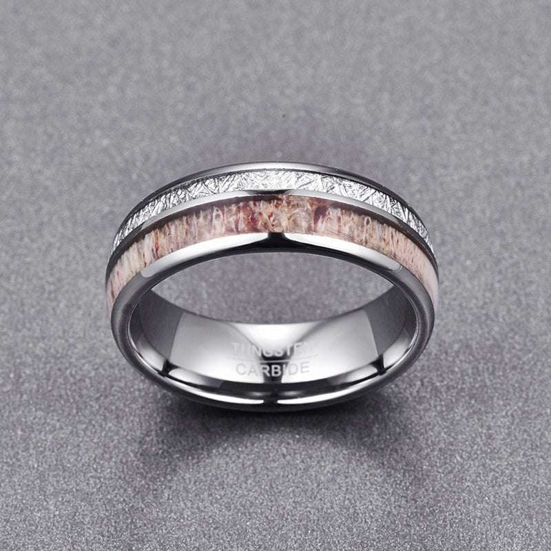 100% Tungsten Carbide Steel Men’s Ring – 8MM Wide Wedding Band - Elysian Bijoux
