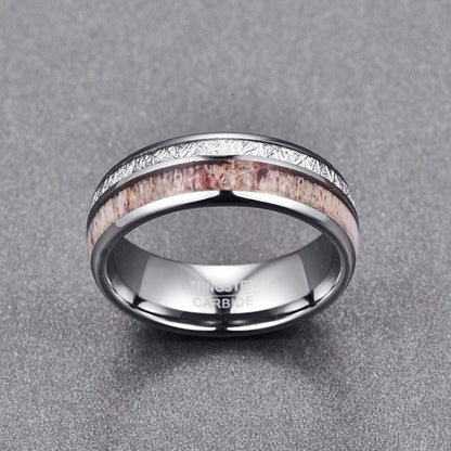 100% Tungsten Carbide Steel Men’s Ring – 8MM Wide Wedding Band - Elysian Bijoux