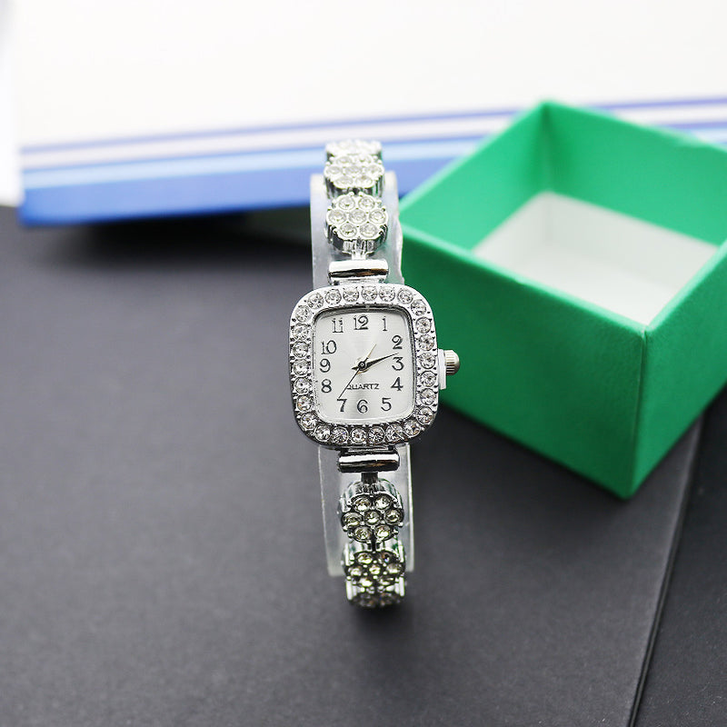 Special Interest Light Luxury Fully-Jewelled Square Fashion Watch