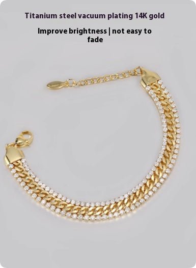 14K Gold Tennis Bracelet – Unisex Hip Hop Luxury - Elysian Bijoux