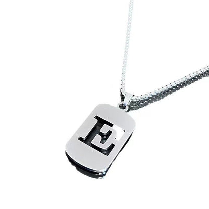 26 - Letter Titanium Steel Necklace – Personalized Initial Pendant for Men & Women - Elysian Bijoux