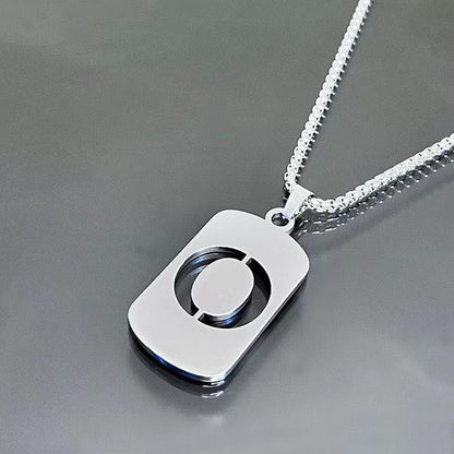 26 - Letter Titanium Steel Necklace – Personalized Initial Pendant for Men & Women - Elysian Bijoux