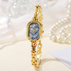 Retro Oval Women’s Bracelet Watch – Elegant Fritillary Style