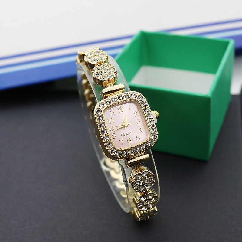 Special Interest Light Luxury Fully-Jewelled Square Fashion Watch