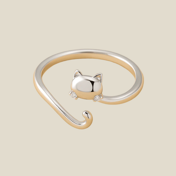 Silver Muse Cat Ring