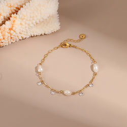 Aurora Grace Pearl & Spark Necklace - Elysian Bijoux