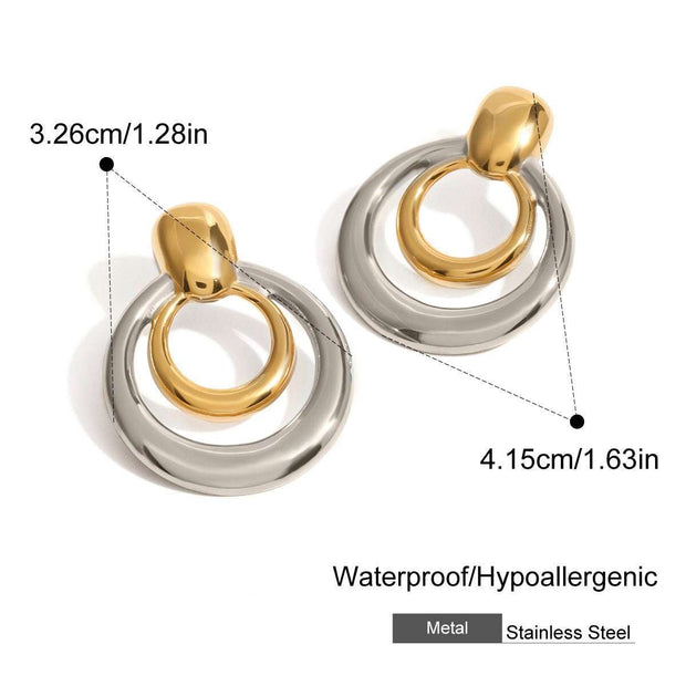 AuroraLayer Gold Stud Earrings - Elysian Bijoux