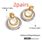 AuroraLayer Gold Stud Earrings - Elysian Bijoux