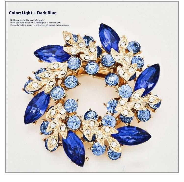 Bauhinia Style Crystal Diamond Brooch – Dual - Use Scarf Pin - Elysian Bijoux