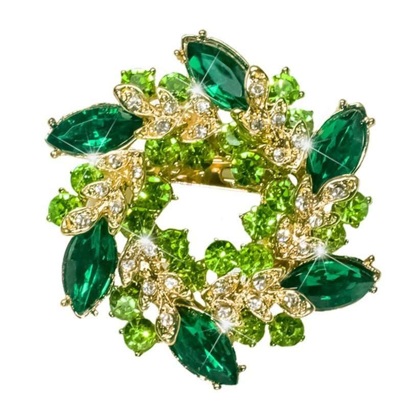 Bauhinia Style Crystal Diamond Brooch – Dual - Use Scarf Pin - Elysian Bijoux