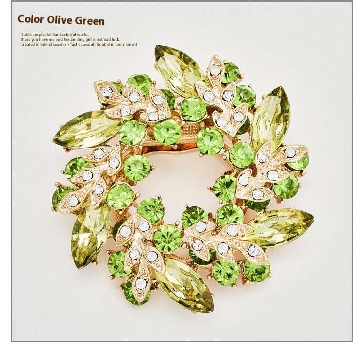 Bauhinia Style Crystal Diamond Brooch – Dual - Use Scarf Pin - Elysian Bijoux