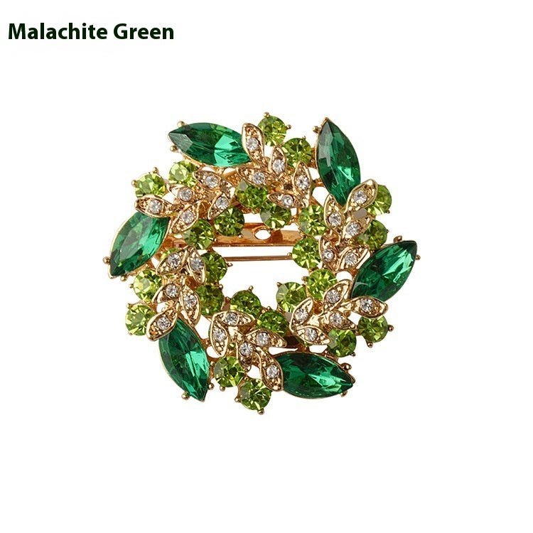 Bauhinia Style Crystal Diamond Brooch – Dual - Use Scarf Pin - Elysian Bijoux