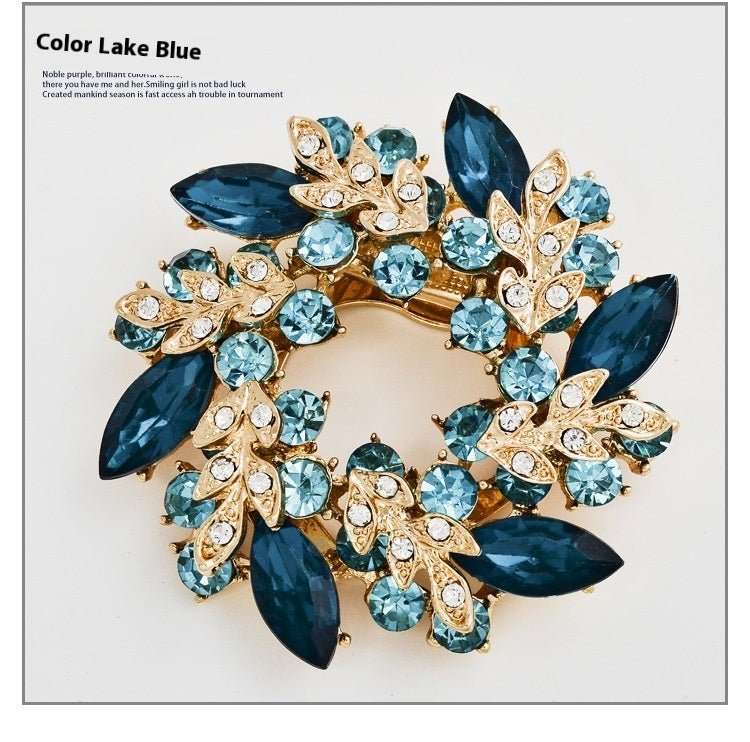 Bauhinia Style Crystal Diamond Brooch – Dual - Use Scarf Pin - Elysian Bijoux