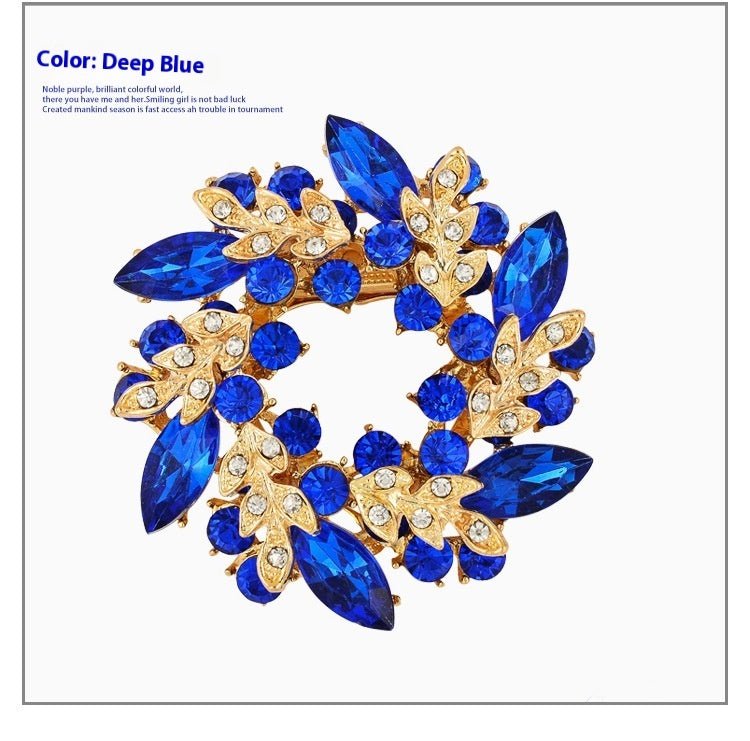 Bauhinia Style Crystal Diamond Brooch – Dual - Use Scarf Pin - Elysian Bijoux