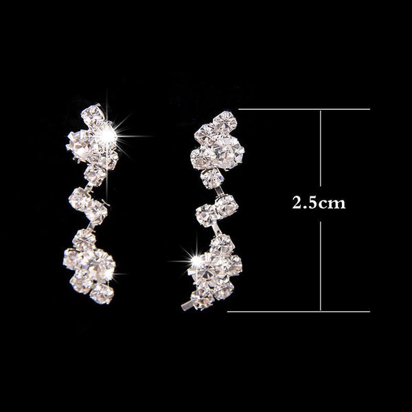 Brillia™ Simple Rhinestone Bridal Jewelry Set - Elysian Bijoux