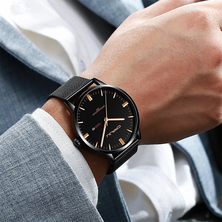 ChronoEdge™ Men's Business Casual Quartz Watch - Elysian Bijoux