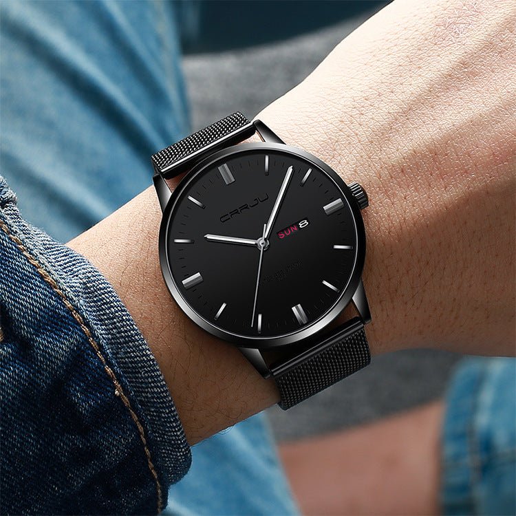 ChronoEdge™ Men's Business Casual Quartz Watch - Elysian Bijoux