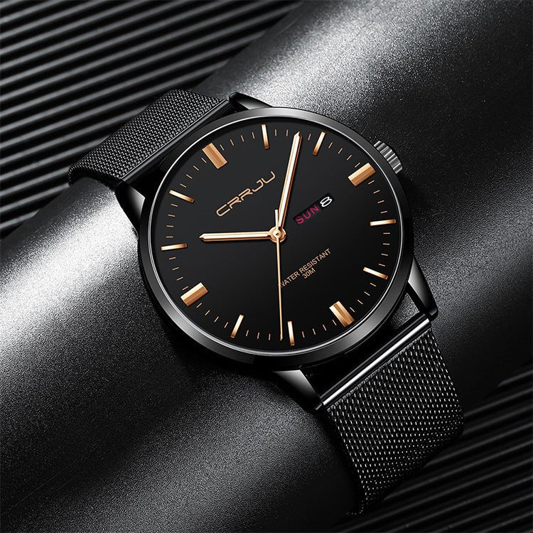 ChronoEdge™ Men's Business Casual Quartz Watch - Elysian Bijoux