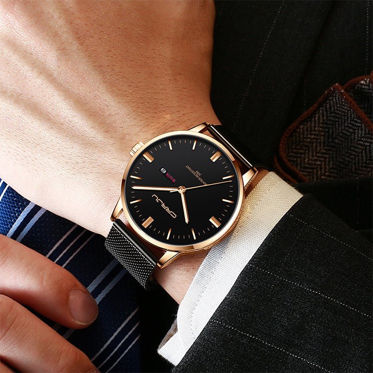 ChronoEdge™ Men's Business Casual Quartz Watch - Elysian Bijoux