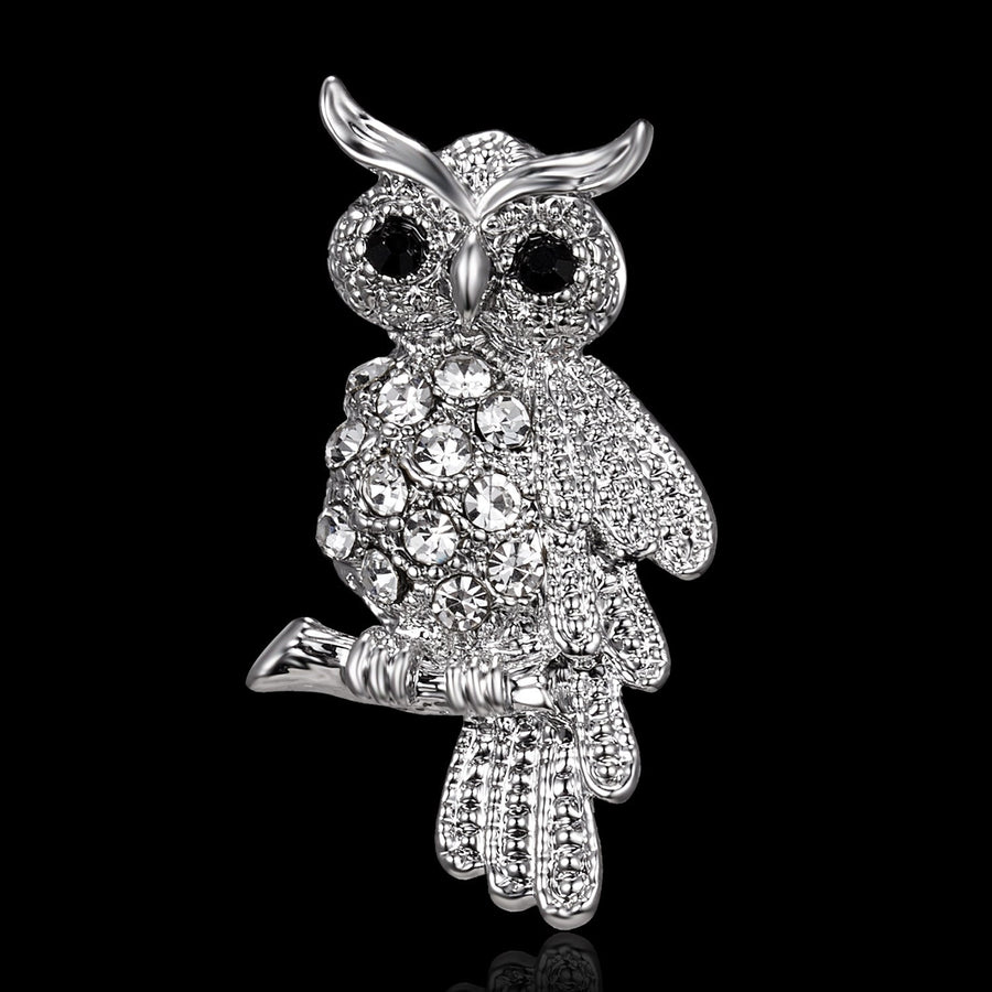 CrystalOwl™ Fashion Rhinestone Animal Brooch - Elysian Bijoux