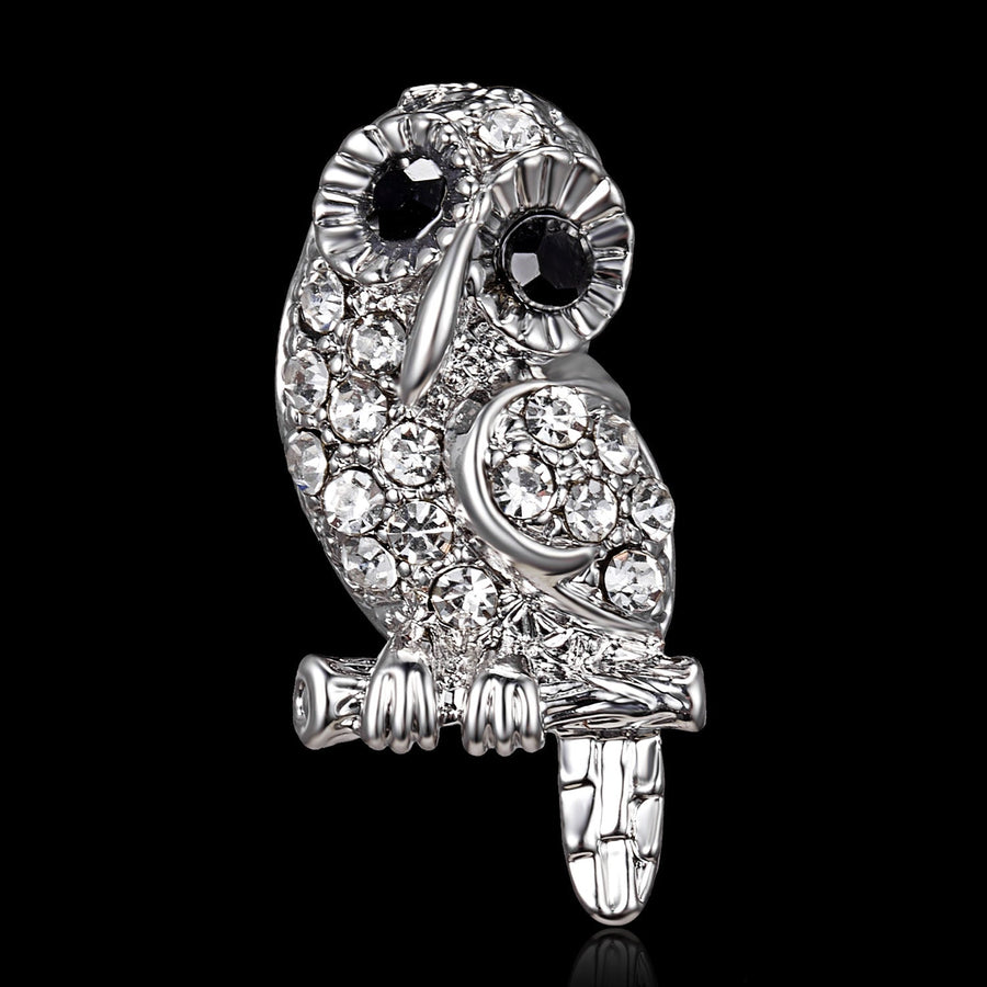 CrystalOwl™ Fashion Rhinestone Animal Brooch - Elysian Bijoux