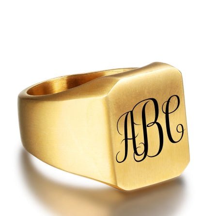 Custom Stainless Steel Burn Ring for Men – Engraved Jewelry Gift - Elysian Bijoux