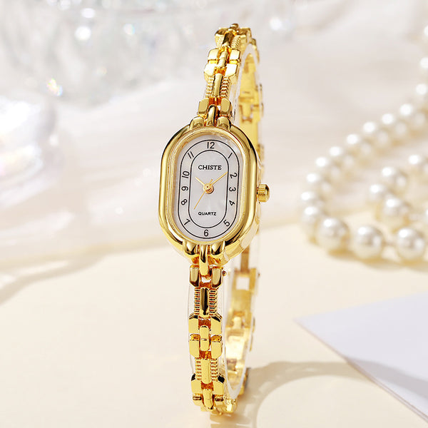 Retro Oval Women’s Bracelet Watch – Elegant Fritillary Style