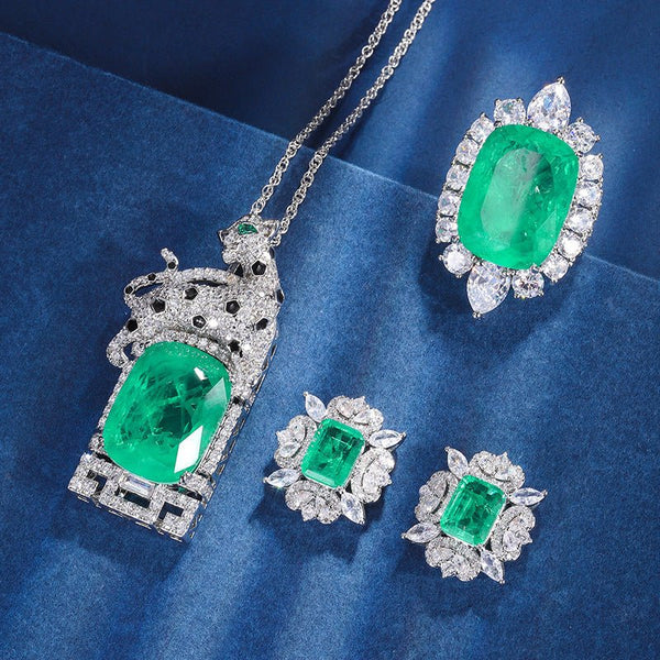 Emerald Panther Luxe Set - Elysian Bijoux