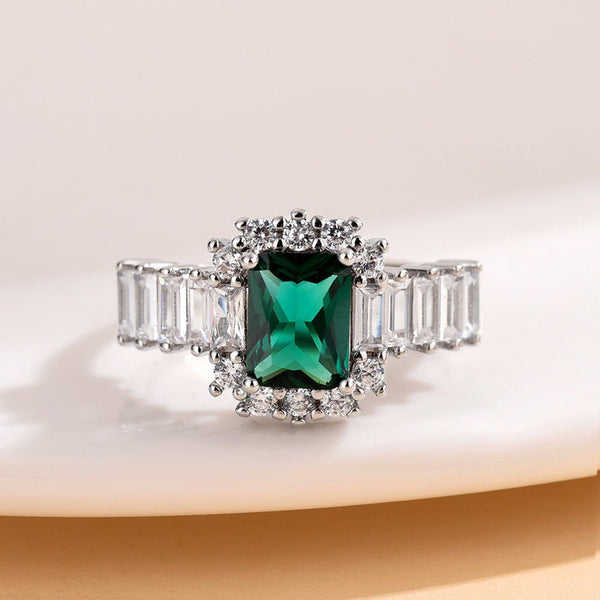 EmeraldSquare Open Zircon Ring - Elysian Bijoux