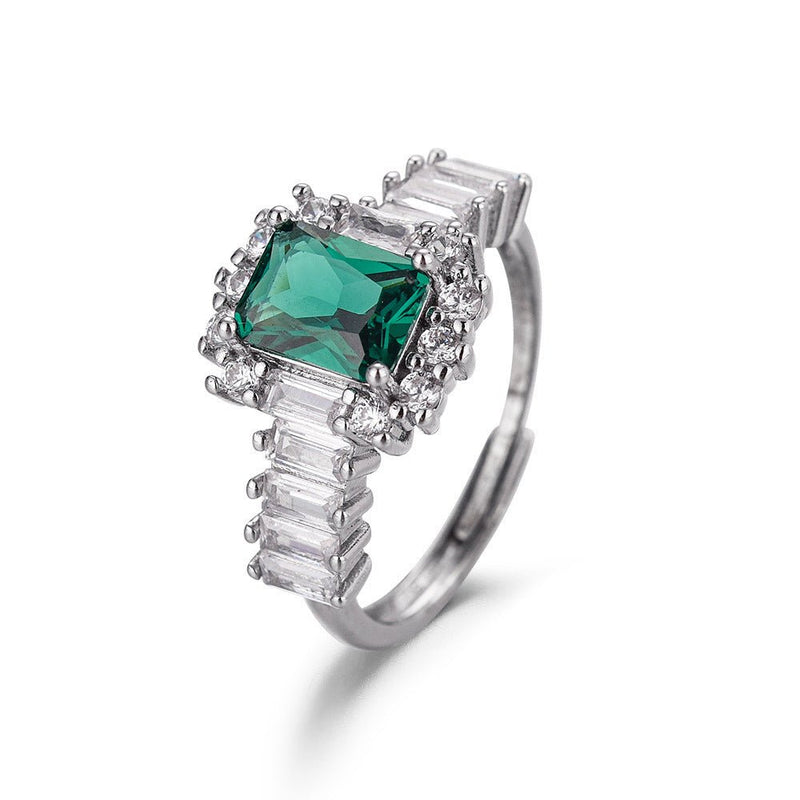 EmeraldSquare Open Zircon Ring - Elysian Bijoux
