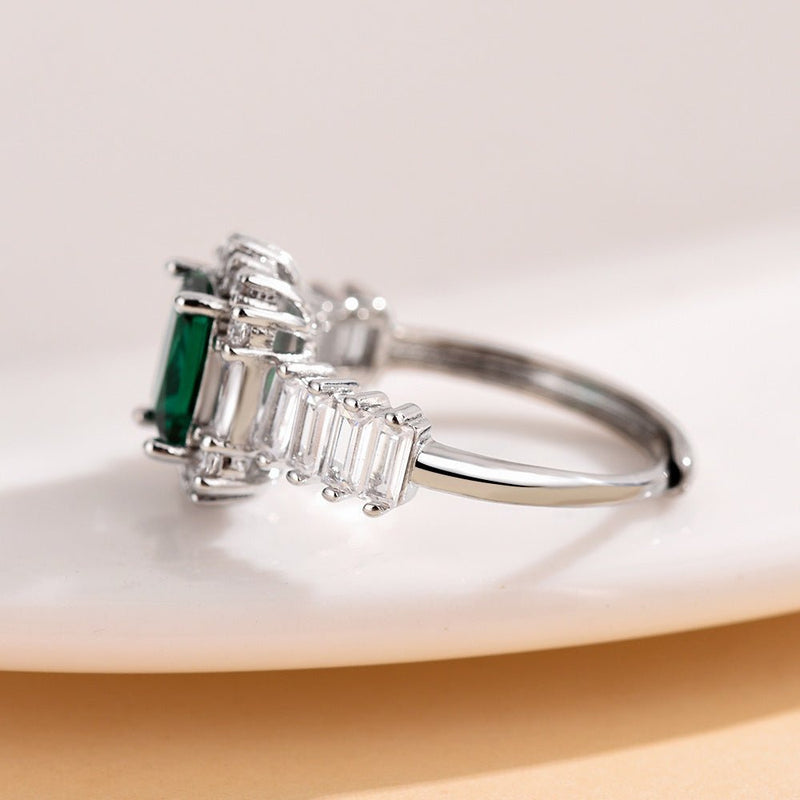 EmeraldSquare Open Zircon Ring - Elysian Bijoux