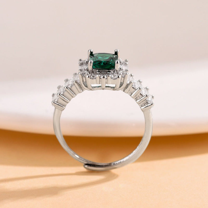 EmeraldSquare Open Zircon Ring - Elysian Bijoux