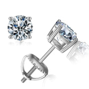 Eterna Four - Prong Moissanite Earrings - Elysian Bijoux