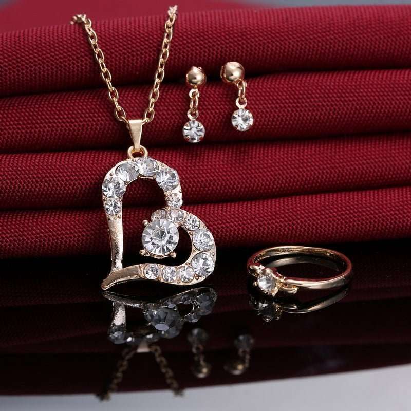 EternaHeart™ Rhinestone Jewelry Set - Elysian Bijoux