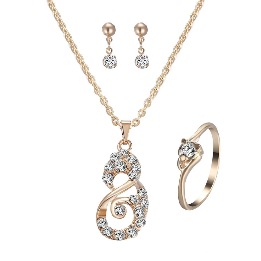 EternaHeart™ Rhinestone Jewelry Set - Elysian Bijoux