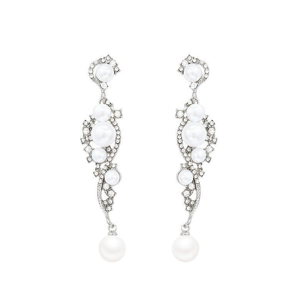 Étoile Pearl & Zircon Tassel Earrings - Elysian Bijoux