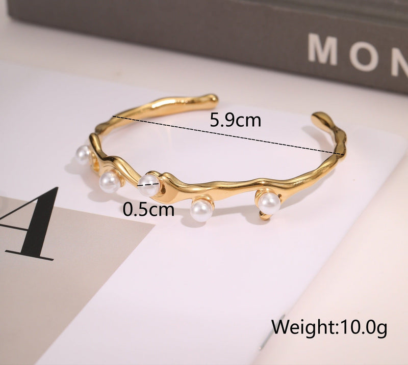 EuroChic 18K Open Cuff - Elysian Bijoux
