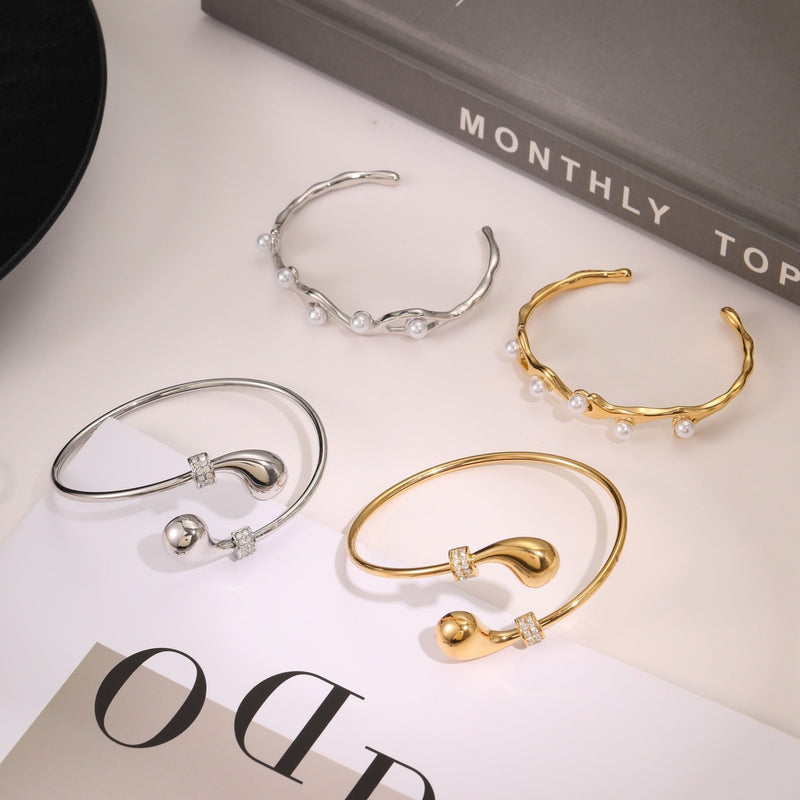 EuroChic 18K Open Cuff - Elysian Bijoux
