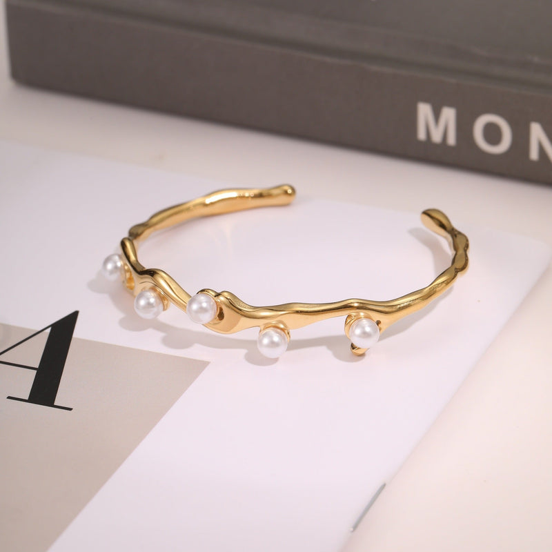 EuroChic 18K Open Cuff - Elysian Bijoux
