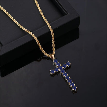 European & American Cross Necklace for Men – Hip Hop Style - Elysian Bijoux